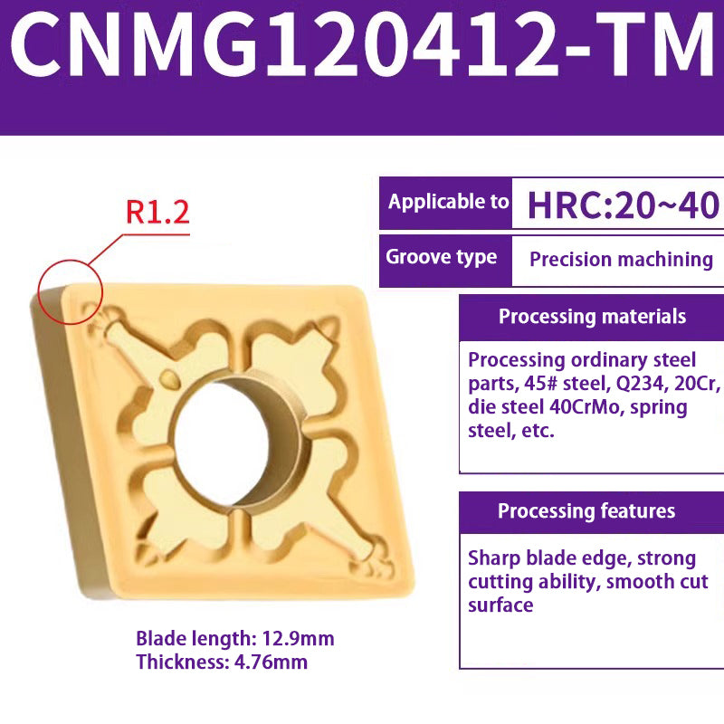 116-CNMG120404 turning blade 120408 steel stainless steel aluminum diamond outer circle alloy blade Shandong Denso Pricision Tools Co.,Ltd.